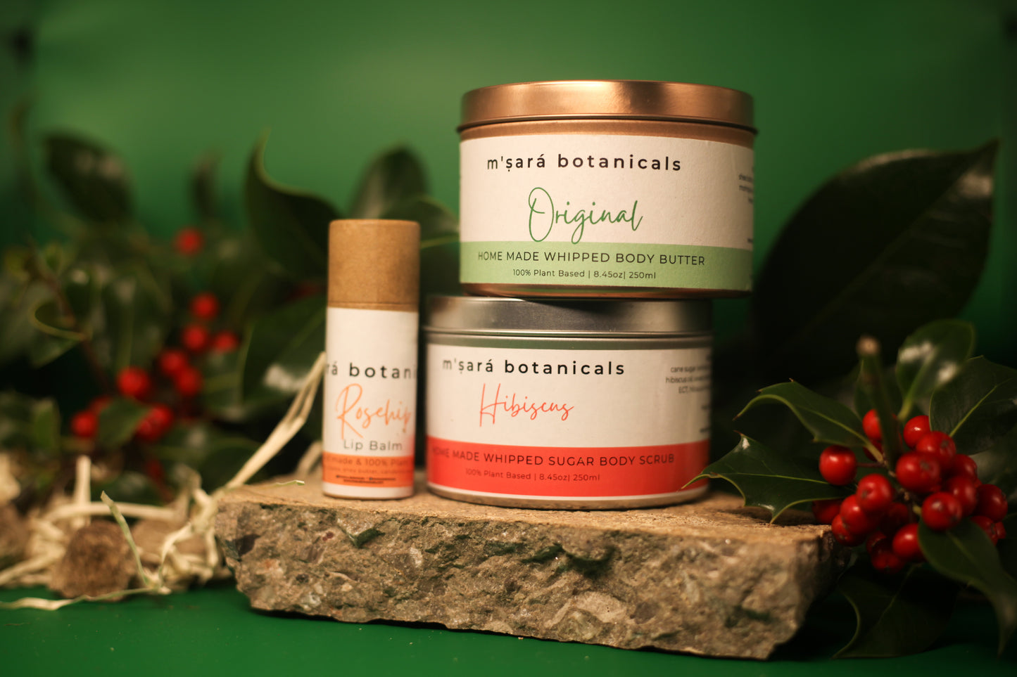 Body Scrub, Body Butter & Lip Balm Gift Set