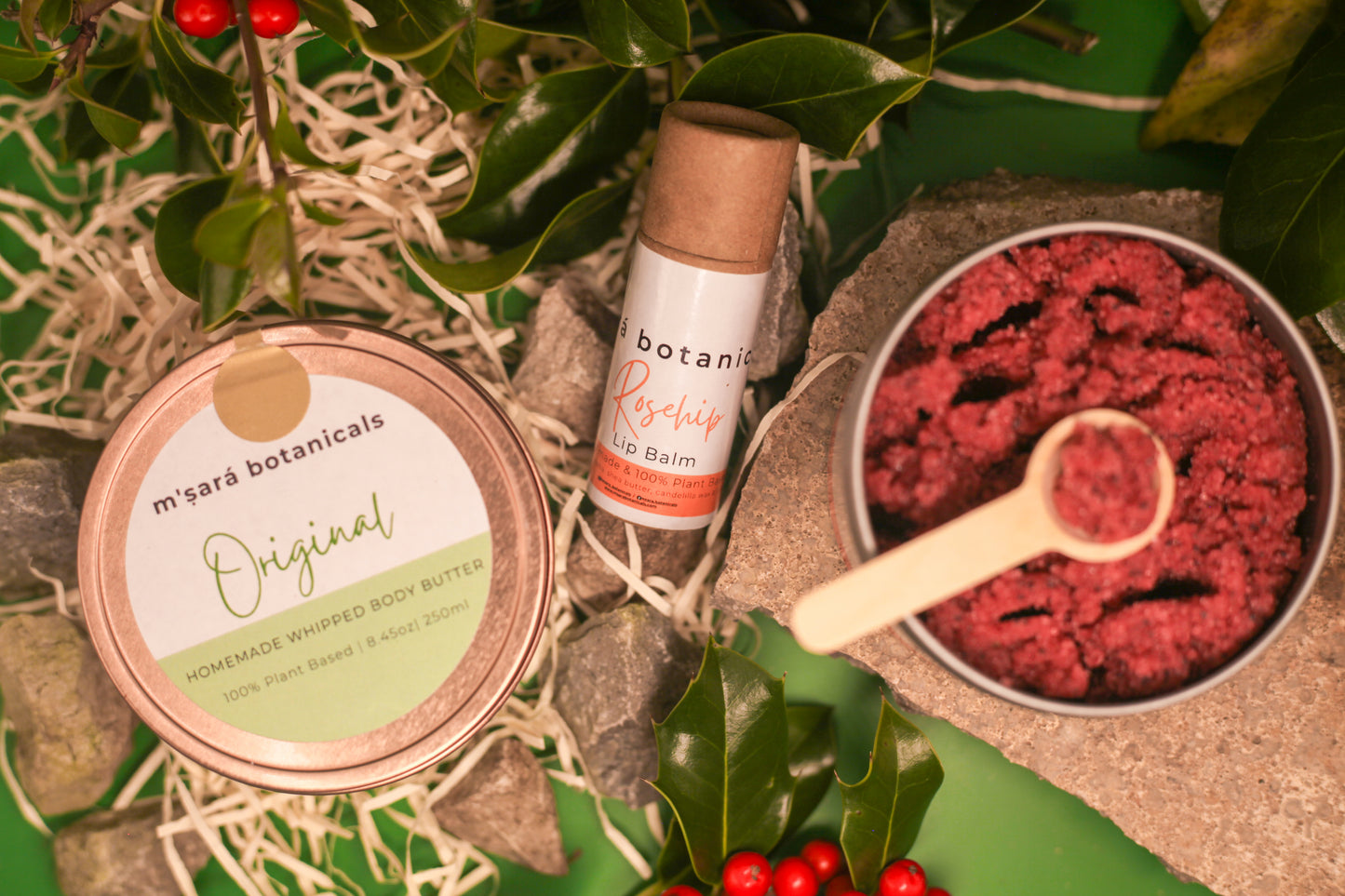 Body Scrub, Body Butter & Lip Balm Gift Set